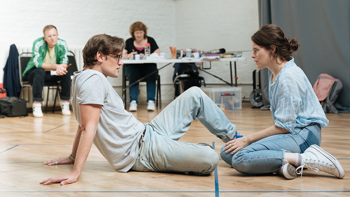 London Theatre News Today: Matt Smith and Claire Foy in rehearsal for Lungs. Photo by Manuel Harlan.
