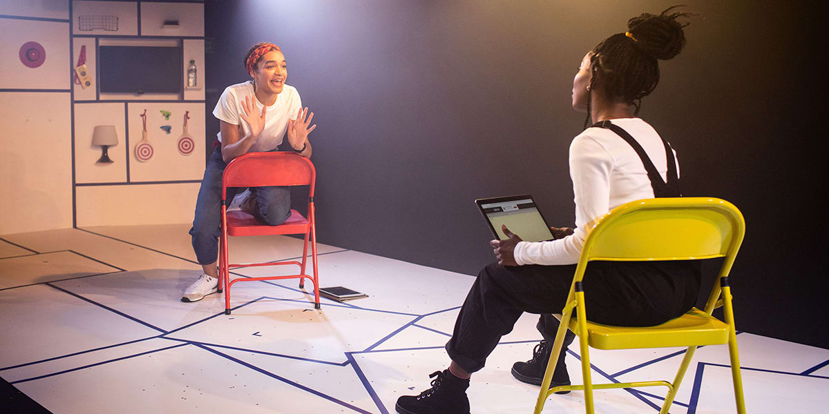 London Theatre News Today: Tanisha Spring & Olivia Onyehara in Shuck 'n' Jive. Photo by Helen Maybanks.