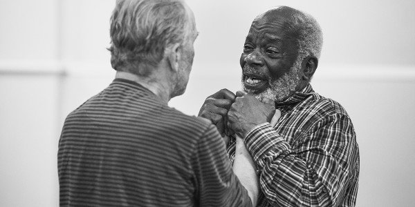 Joseph Marcell interview: Christopher Fairbank & Joseph Marcell in rehearsal for Ages Of The Moon. Photo by Mark Senior.