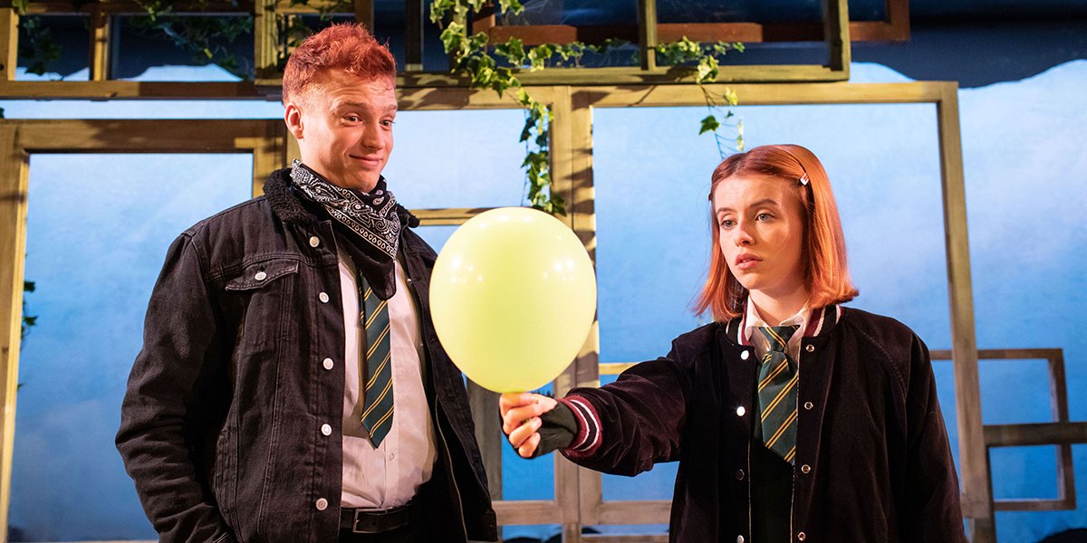 Rosie Day and Will Fletcher in The girl Who Fell. Photo by Helen Maybanks.