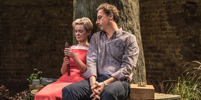 Victoria Hamilton and Nicholas Rowe in Albion. Photo by Marc Brenner.