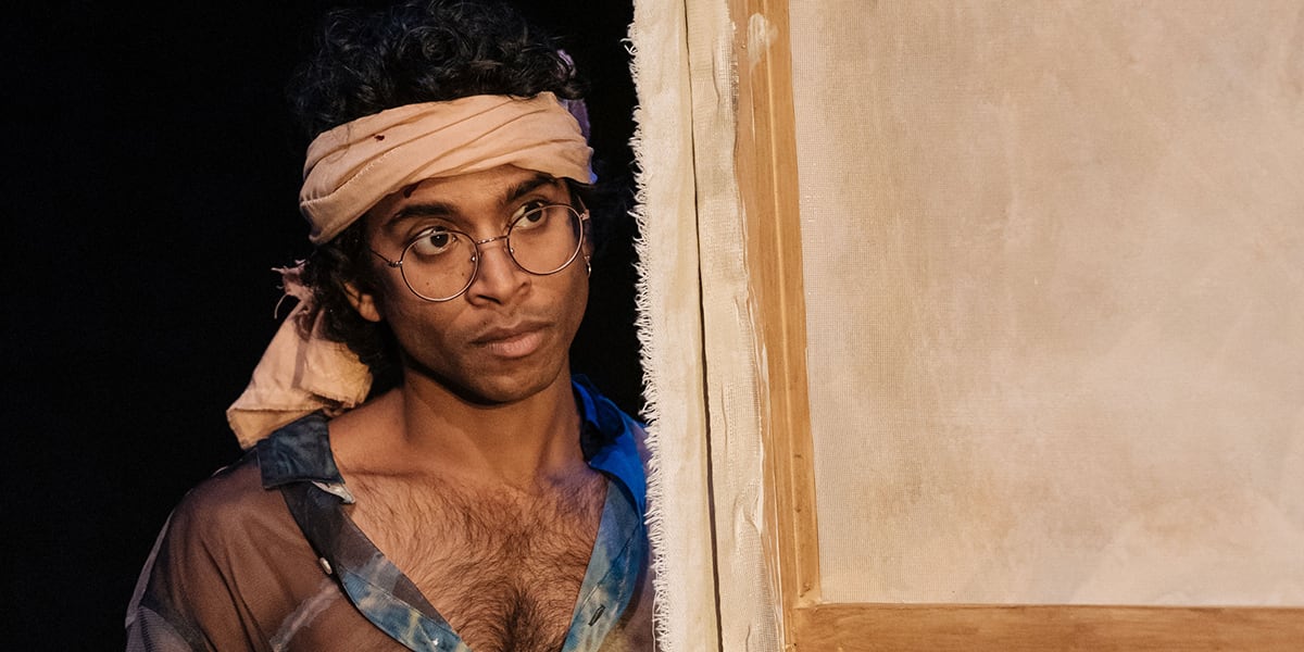 Hiran Abeysekera as Leonardo da Vinci. Photo by Manuel Harlan.