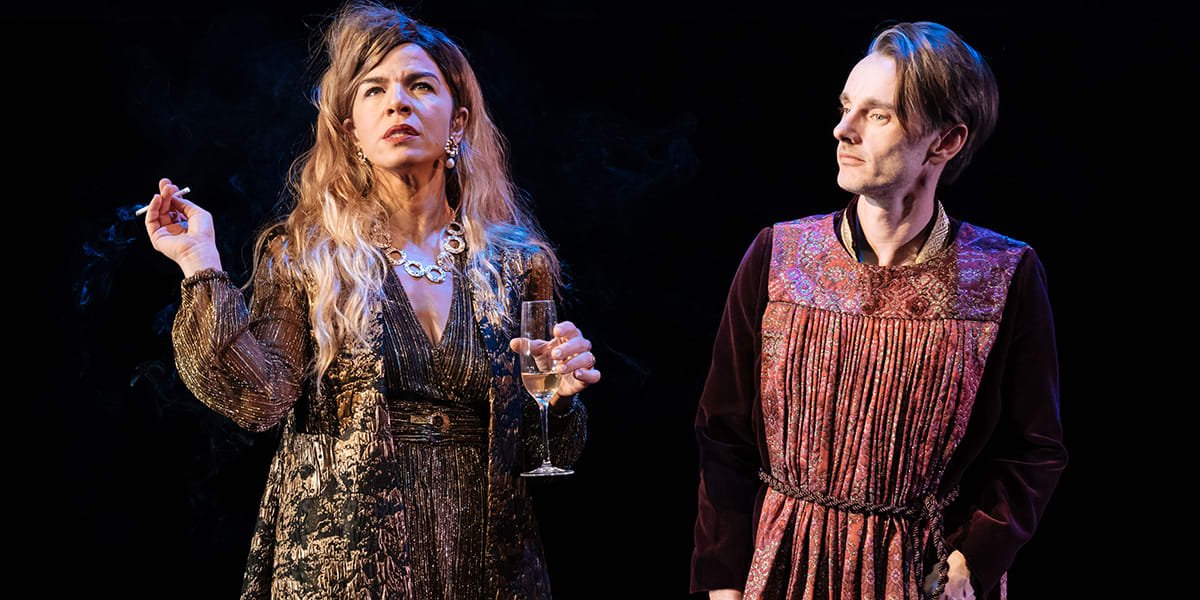 Sirine Saba as Clarice Orsini & Dickie Beau as Sandro Botticelli. Photo by Manuel Harlan.