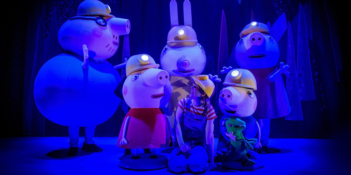 The cast of Peppa Pig's Best Day Ever. Photo by Dan Tsantilis.