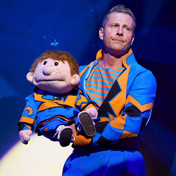 Paul Zerdin as Silly Billy in Goldilocks And The Three Bears at the London Palladium. (Photo: Paul Coltas)