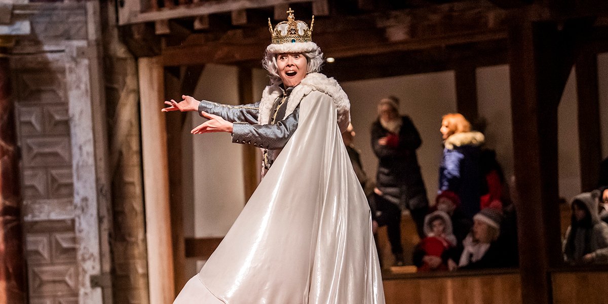 Becky Barry in Christmas At The (Snow) Globe. Photo by Tristram Kenton.