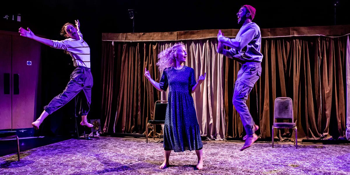 Emily Stott, Rachael Merry and Ragevan Vasan in I Wanna Be Yours. Photo by The Other Richard.