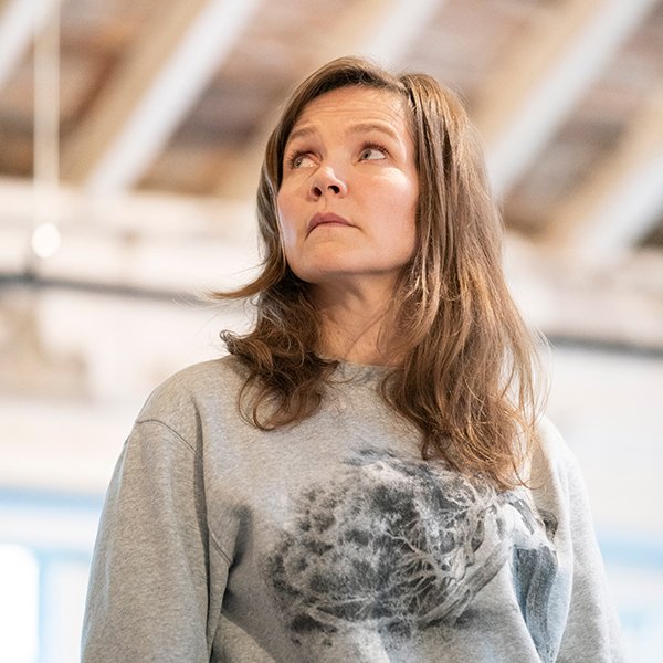Jessica Hynes in rehearsals for Far Away at the Donmar Warehouse. Photo by Johan Persson.