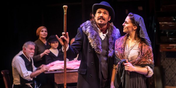 Sam Attwater as Bronfman and Carolyn Maitland as Rebecca in RAGS credit Pamela Raith mbobwt