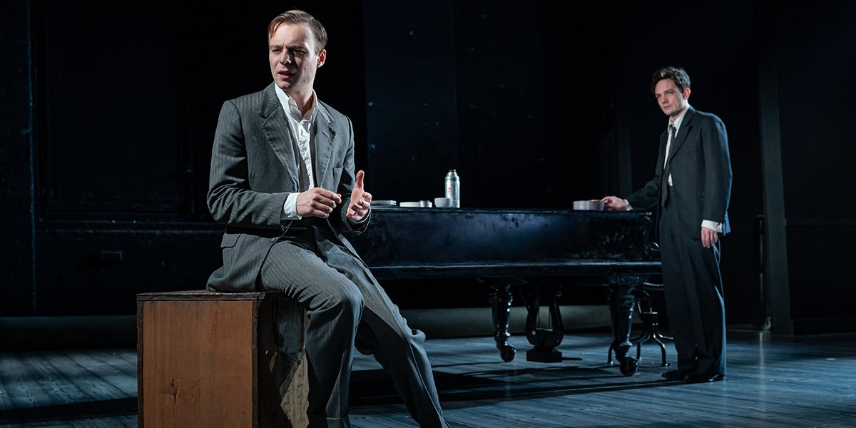 Luke Thallon and Sebastian Armesto in Leopoldstadt. Photo by Marc Brenner.