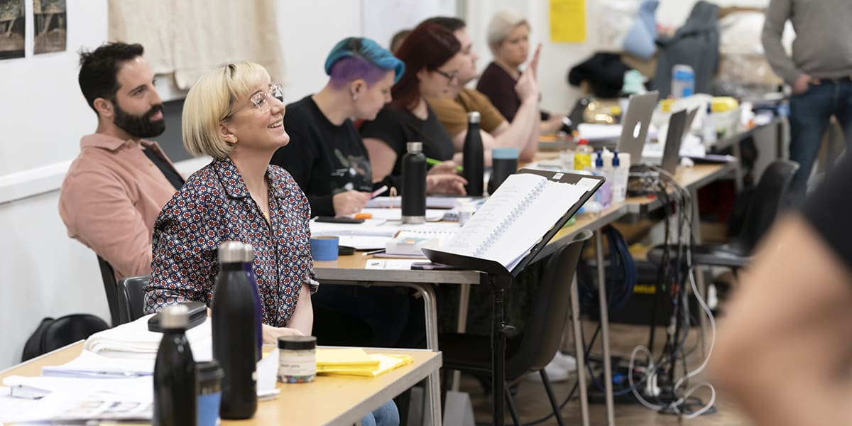 Josie Rourke and company in rehearsals for City of Angels. Photo by Johan Persson.