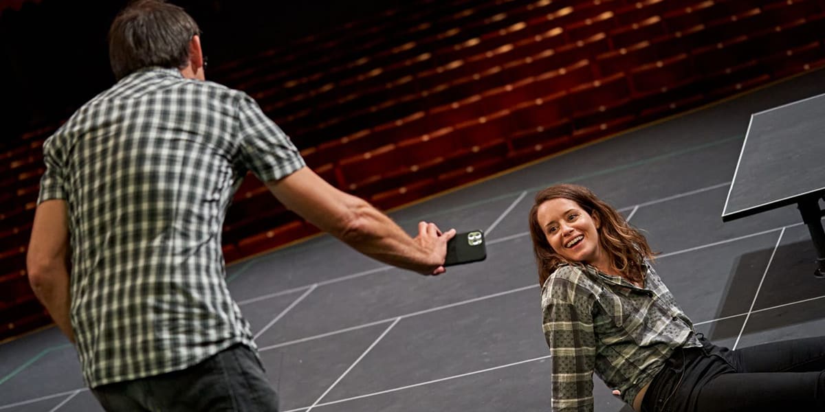 Claire Foy Matt Smith socially distanced rehearsals lungs photo by manuel harlan hhsol0
