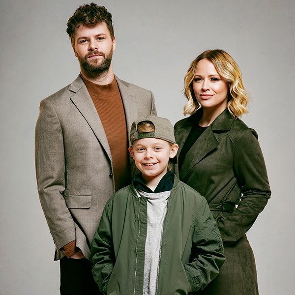 Jay McGuiness Kimberley Walsh and Theo Collis credit Matt Crockett o5bbbc