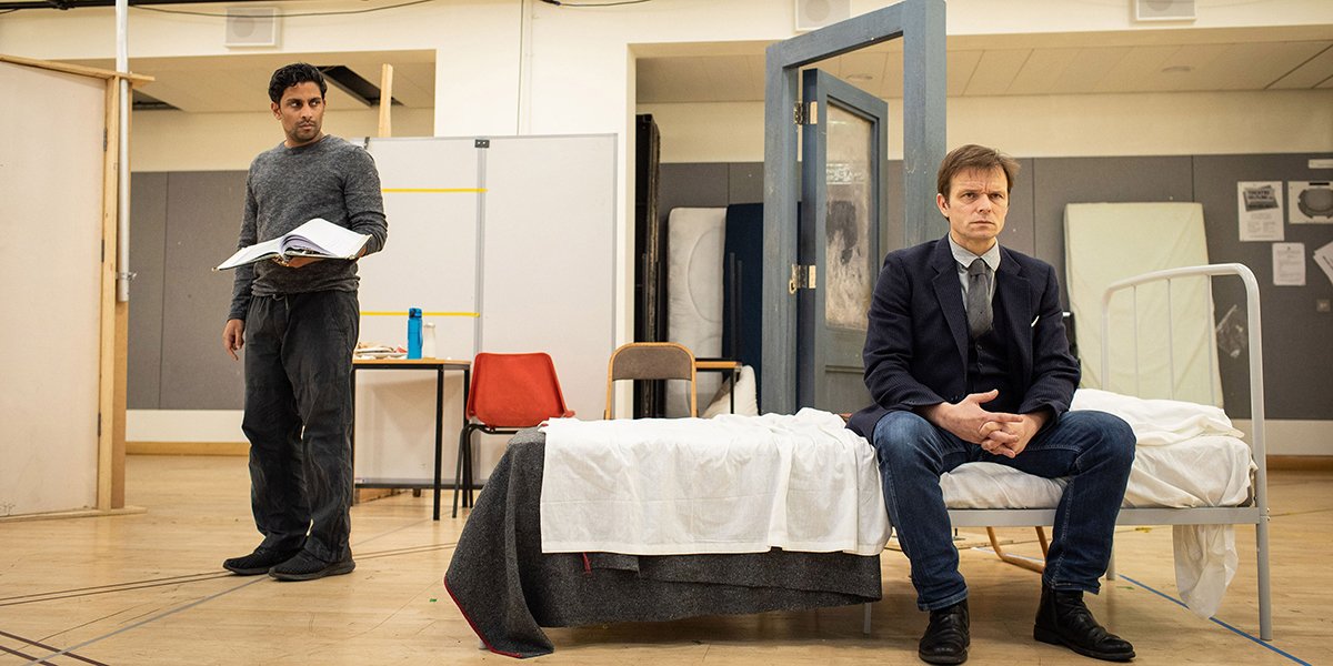 A first look at rehearsals for The Dumb Waiter
