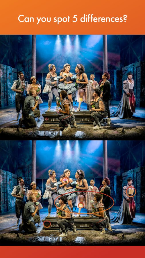 The company of & Juliet-Spot the difference game