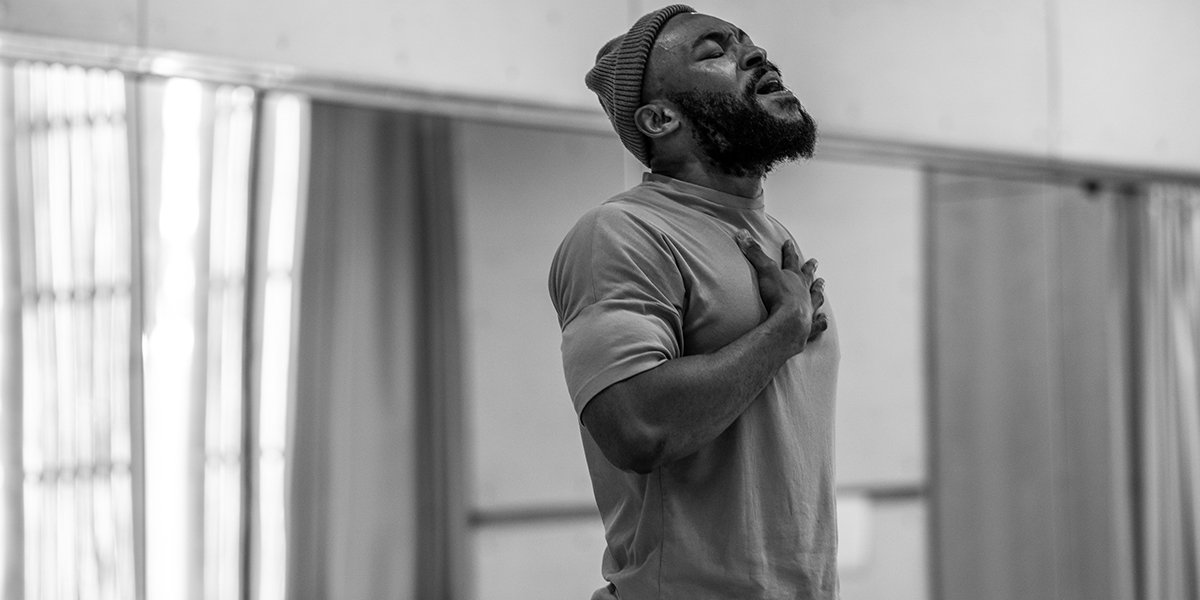 Arinze Kene as Bob Marley workshop for Get Up Stand Up The Bob Marley Musical