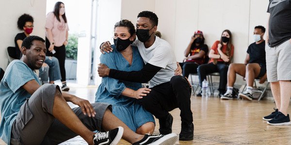 Delson Weeks, Patricia Mantuano, Wes Bozonga in rehearsals for Heart Of Hammersmith