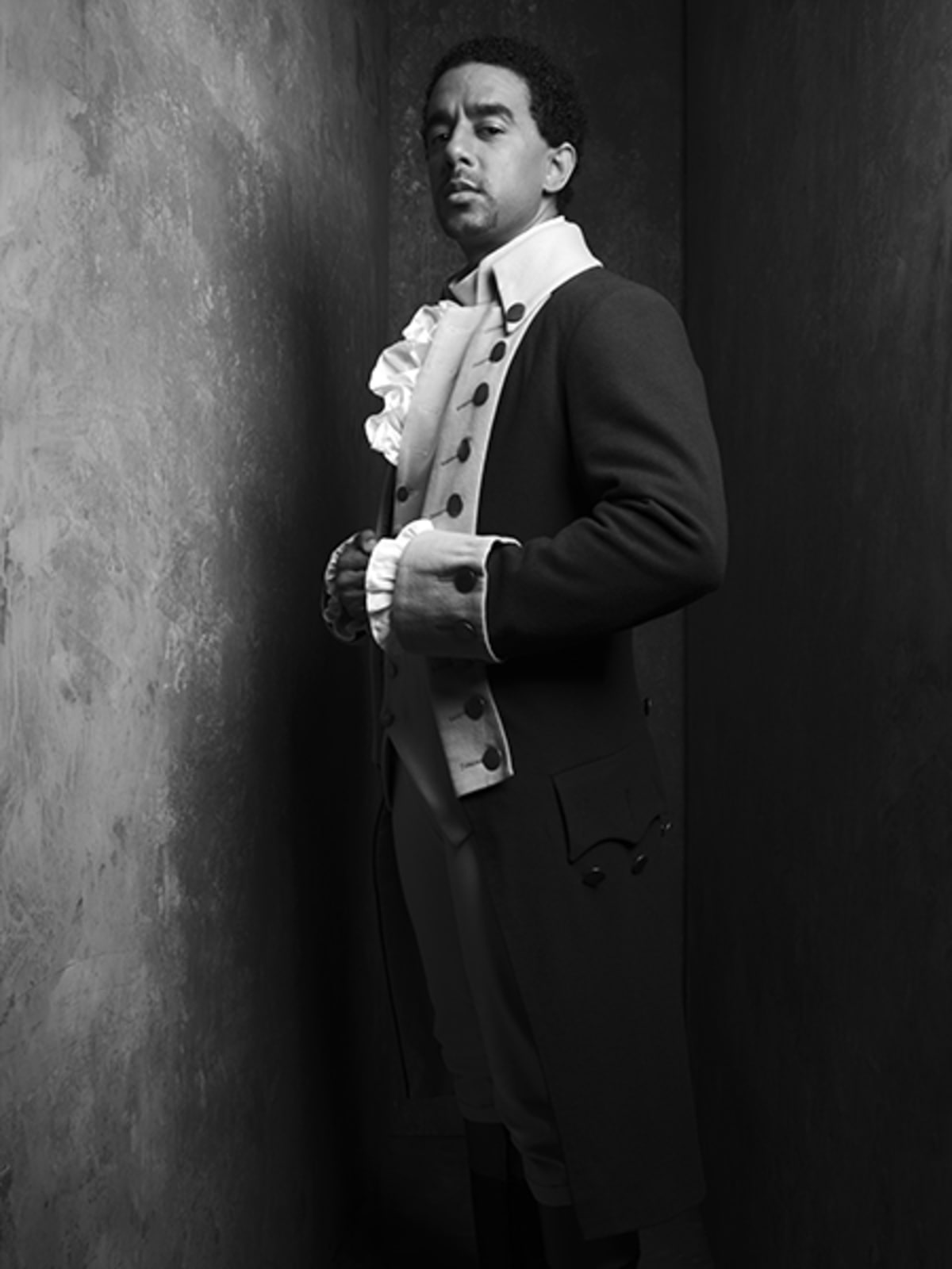 Karl Queensborough as Hamilton. Photo by Rankin.