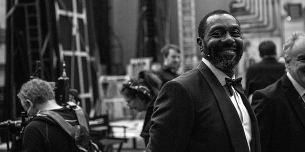 Lenny Henry backstage at the Olivier Awards 2015. Photo by Matt Humphrey.