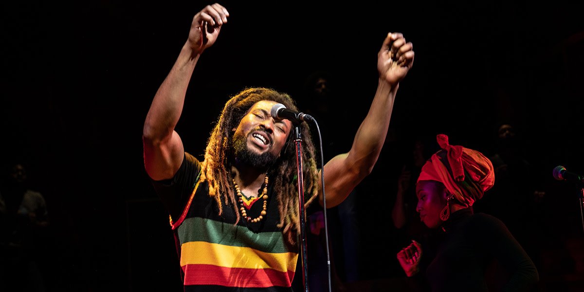 Arinzé Kene as Bob Marley. Photo by Craig Sugden.