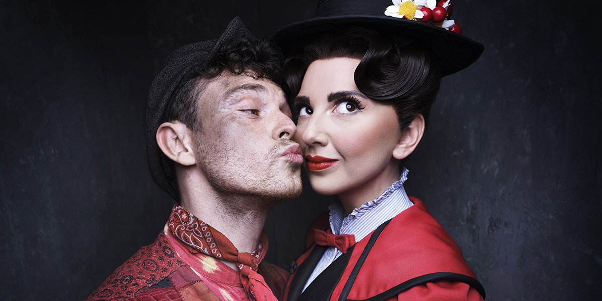 Charlie Stemp, 'Bert' and Zizi Strallen, 'Mary Poppins' in Mary Poppins at the Prince Edward Theatre (c) Rankin