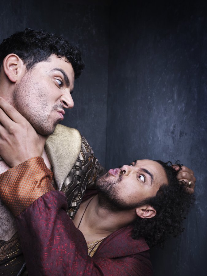 Liam Tamne Ramses and Luke Brady Moses in The Prince Of Egypt at the Dominion Theatre c Rankin pd9gke