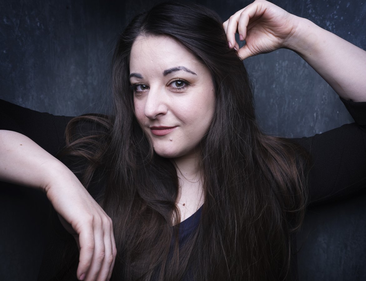 Maria Marinova Theatre Manager for Witness For The Prosecution at London County Hall c Rankin vro6dp