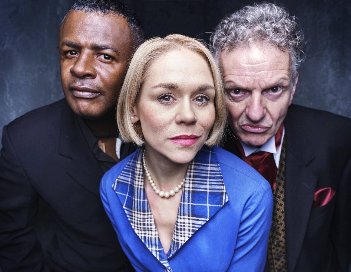 Pat Mitchell Stage Door Keeper Katie Ray Mollie Ralston and Clive Marlowe Understudy in The Mousetrap at St Martin s Theatre c Rankin uhcucu