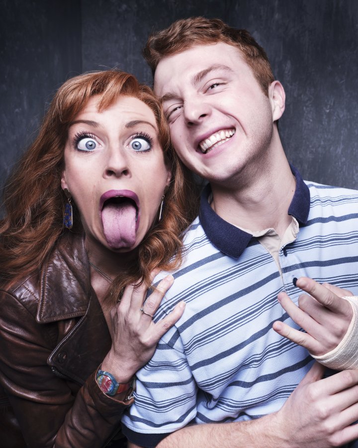 Rebecca McKinnis Sam Tutty Heidi Hansen Evan Hansen in Dear Evan Hansen at the No%C3%ABl Coward Theatre c Rankin dyvypg