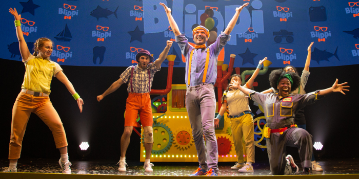 Blippi and friends on stage